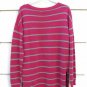 Arizona Jean Women's Long Sleeve Shirt Pink Gray Striped Size Large  009