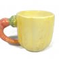 Fitz and Floyd Set of 4 Demitasse Espresso Yellow Squash Cups Carrots Handles