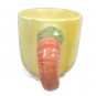 Fitz and Floyd Set of 4 Demitasse Espresso Yellow Squash Cups Carrots Handles