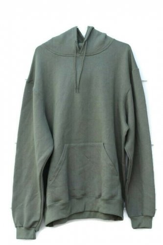 M J Soffe Olive Green Men's Sweatshirt Jacket Hoody Drawstrings Size Large  005