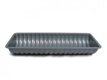 Rehrucken Cake Pan Mold Gray Ribbed Almond Nonstick
