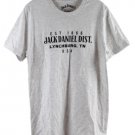 Jack Daniels Men's Gray Short Sleeve T-Shirt White Crewneck Pullover, Medium 014