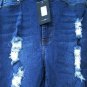 Fashion Nova Blue Women's Denim Say Yes To Distress Jeans Size 15/16  022