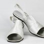 Connie Tanya Silver Women's Dress Sandals Shoes Slingback Heels 9M