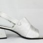Connie Tanya Silver Women's Dress Sandals Shoes Slingback Heels 9M