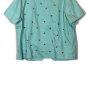 Koret Teal Blue Women's Top Blouse Collared Embroidered Size 18W 017