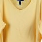 Karen Scott Yellow Women's Long Sleeve Shirt Pullover V Neck 1X 060