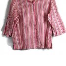 Emma James Striped Multicolor Women's Collared Shirt Button Up Size 18W 016