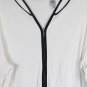 Villager White Women's Cardigan Sweater Front Full Zip Size 3 035W