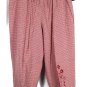 Erica Red Checks Women's 2PC Short Sleeve Blouse Pants Set 2X 011