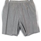 Draper's & Damon's White Gray Striped Women's Shorts Pull On 2X 037