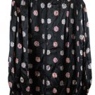 Gray Rose Black Women's Dress Top Blouse Collared Back Button Closure 12 059