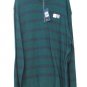 Chaps Green Reversible Striped Men's Long Sleeve Shirt 1/4 Zip Size XL  007