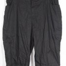Liz & Me Black Women's Capri Pants Zip Button Closure  w/ Pockets 1X 043