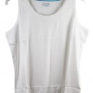 St John's Bay White Women's Tank Top Pullover Sleeveless 1X 044 St John's Bay White Women's Tank Top Pullover Sleeveless 1X 044
