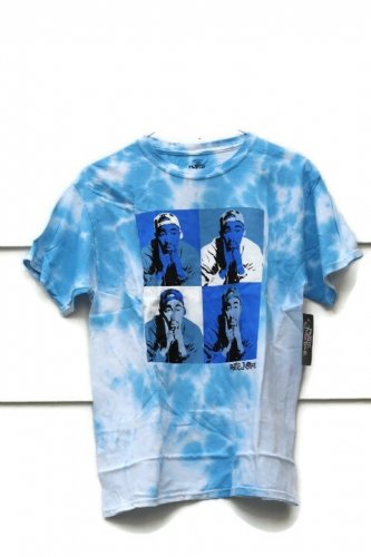 Poetic Justice White Blue Tye Dye Men's Short Sleeve Tee Shirt Size XS  008