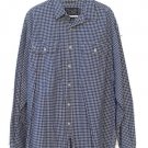 Abercrombie & Fitch Blue Checkered Men's Long Sleeve Dress Shirt Size XL 007