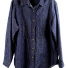 Northwest Blue Women's Denim Top Collared Shirt Long Sleeve Button Up 1X 010 Northwest Blue Women's Denim Top Collared Shirt Long Sleeve Button Up 1X 010