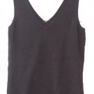 Valerie Stevens Women's Dark Brown V-Neck Tank Top Size Small Casual Office 014