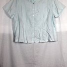 CJ Banks Women's Short Sleeve Top Blouse Front Button Collared 3X 034W