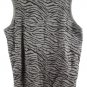 Karen Lessly Gray Brown Women's Sleeveless Top Blouse Pullover 1X 060