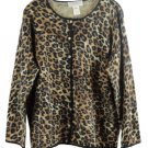 Susan Bristol Women's Cardigan Sweater Animal Print 2W 054