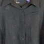 J H Collectibles Black Women's Front Buttons Dress Shirt 3/4 Sleeve Size 2 027