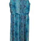 Cato Blue Women's Dress Sleeveless Elastic Waist Belt Lined XL 039
