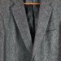 Barrington Black Gray Chevron Pattern Men's Suit Jacket 2 Front Buttons 42L