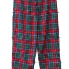 Plaid Multicolor Men's Pajama Pants Drawstrings Size Large  003
