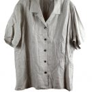 Elisabeth by Liz Claiborne Women's Blouse Collared Button Up Short Sleeve 16 061