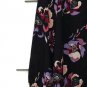 J Crew Black Floral Print Women's Chiffon Long Sleeve Top Blouse Size 00   018