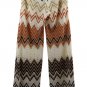 Young at Heart Women's Dress Pants Lined Wide Leg Chevron Pattern Large 017