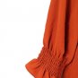 EST 1946 Orange Women's Long Sleeve Top Blouse Pullover Large 034