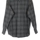 Roundtree & Yorke Black Gray Plaid Men's Long Sleeve Dress Shirt Button Down 008 Roundtree & Yorke Black Gray Plaid Men's Long Sleeve Dress Shirt Button Down 008