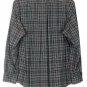Roundtree & Yorke Black Gray Plaid Men's Long Sleeve Dress Shirt Button Down 008