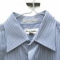 John W Nordstrom Men's White Blue Striped Long Sleeve Dress Shirt Size 16-33 009