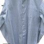John W Nordstrom Men's White Blue Striped Long Sleeve Dress Shirt Size 16-33 009