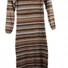 a.n.a A New Approach Women's Long Sleeve Knit Striped Long Dress Small 021