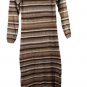 a.n.a A New Approach Women's Long Sleeve Knit Striped Long Dress Small 021