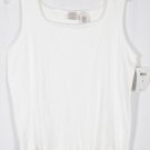 Emma James by Liz Claiborne White Women's Sleeveless Tank Pullover Size 2 023