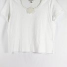 Casual Corner Annex White Women's Top Blouse Shirt Short Sleeve 2X 023