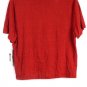 NyGard Red Women's Metallic Top Blouse Short Sleeve Pullover Size 2X 025