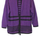 Dressbarn Purple Women's Sweater Built in Top Tie Front Size 18/20 015