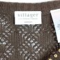 Villager by Liz Claiborne Brown Women's Open Knit Sweater Size 3 019