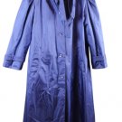 Vintage Chiango by Fleet Street Iridescent Blue Women's Trench Coat w/ Belt 16