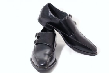 Stacy Adams Men's Black Leather Dress Shoes Double Monk Strap Loafers 12 M