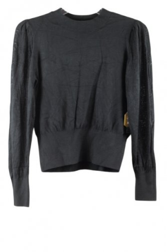 Ryegrass Black Women's Long Sleeve Knit Top Blouse Pullover Large 051