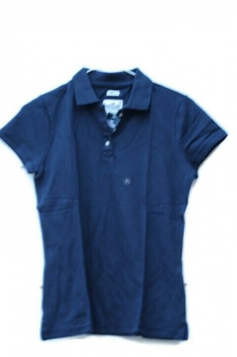 Hollister California Navy Women's Short Sleeve Shirt Collard Size Small  017