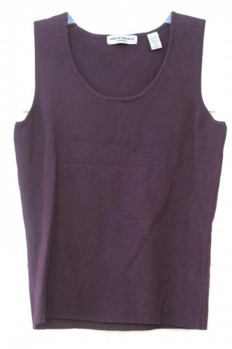 Valerie Stevens Collection Brown Women's Tank Top Sleeveless Size Medium   014